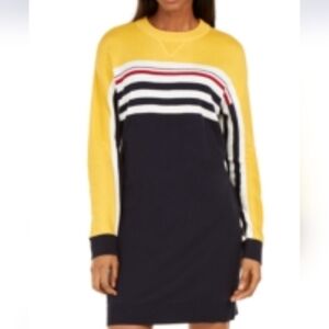 NWT TOMMY HILFIGER  LONG SLEEVE ABOVE THE KNEE SHEATH Striped Sweater Dress